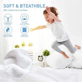 img 2 attached to 🛏️ Adoric Life King Size Mattress Protector - Waterproof, Super Soft, Breathable, Noiseless Premium Fitted Mattress Pad Cover with Luxury Elastic Deep Pocket Bed Cover