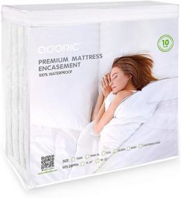 img 4 attached to 🛏️ Adoric Life King Size Mattress Protector - Waterproof, Super Soft, Breathable, Noiseless Premium Fitted Mattress Pad Cover with Luxury Elastic Deep Pocket Bed Cover