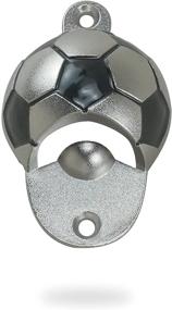 img 1 attached to 🍻 dukclyn Wall Mounted Bottle Opener: The Perfect Soccer Fan Gift for EPL, Serie A, La Liga, Bundesliga & MLS Fans - Matt Silver 1 Pack