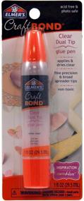 img 1 attached to 🖌️ Elmer's Clear Craftbond Dual Tip Glue Pen, 1 Fl Oz (E4013), Pack of 1