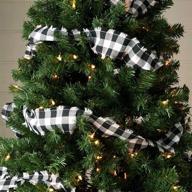 🎄 piper classics vintage check black garland: a perfect décor for modern farmhouse christmas tree with a touch of country gingham logo