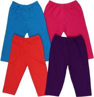 👧 comfortable and stylish: tobeinstyle girl's 4 pack solid color lounging casual capri pants relaxed fit logo