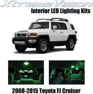 xtremevision interior led for toyota fj cruiser 2008-2015 (4 pieces) green interior led kit installation tool logo