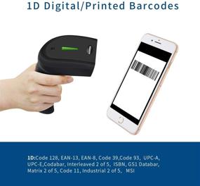 img 2 attached to 🔍 Symcode USB Laser Handheld Bar Code Scanner, Small and Exquisite Black, 1D Barcode Reader for Efficient Scanning