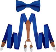 👔 stylish elastic adjustable suspenders for wedding attire: 0103 02 logo