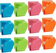 bamlue magnetic clips: 12-piece metal clips for refrigerator whiteboard, memo notes, and more логотип