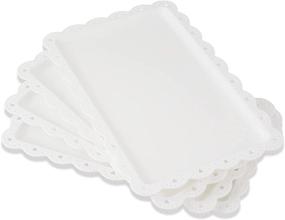 img 1 attached to Convenient and Stylish NWK Serving 🍽️ Plastic Platters Rectangular for your Catering Needs