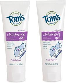 img 2 attached to 🍏 Tom's of Maine Natural Children's Toothpaste Fruitilicious Flavor (Pack of 2) - Gentle and Effective Oral Care for Kids