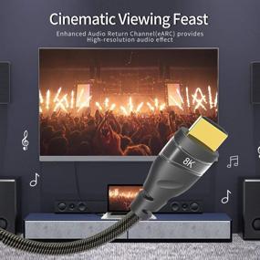 img 2 attached to 🔌 CABLEDECONN 5m 16.5ft HDMI 8K 2.1 Ultra HD Cable - Buy Now for 8K@60Hz and 4K@120Hz Viewing Experience!