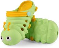 🐛 cute cartoon toddler caterpillar sandals: boys' slippers for clogs & mules logo