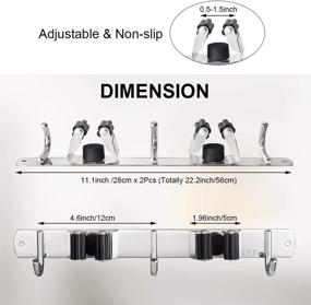 img 3 attached to Organize in Style with KURTVANA Stainless Racks and Hooks