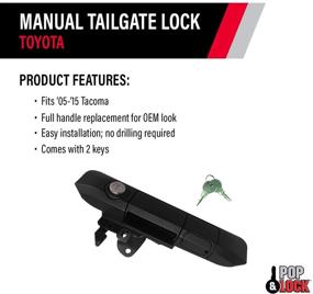 img 3 attached to 🔒 Улучшенная безопасность: черный замок Pop and Lock для Toyota Tacoma 2005-2015