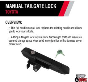 img 2 attached to 🔒 Улучшенная безопасность: черный замок Pop and Lock для Toyota Tacoma 2005-2015