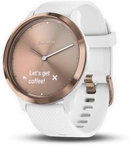 img 4 attached to 🌹 Кроссовки Garmin vivomove HR Hybrid Smartwatch, Идеально для мужчин и женщин, белый/покрытый розовым золотом