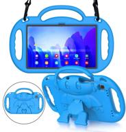 🔵 menzo samsung galaxy tab a7 10.4-inch kids case 2020 - blue | shockproof shoulder strap handle stand case for samsung galaxy tab a7 10.4” (sm-t500/t505/t507) logo