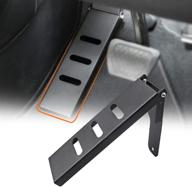 🚗 adjustable matte black samman dead pedal for jeep wrangler jl & gladiator jt 2020 - left side foot rest kick panel-compatible with 2018, 2019, 2020 wrangler jl & gladiator jt logo