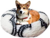 🐶 oineedu fur donut cuddler pet calming bed for medium small dogs cats - soft self-warming indoor sleeping bed, dog bed warmer logo