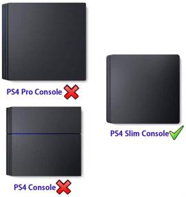 img 3 attached to 🎮 eXtremeRate Custom Double Layer Dust Cover for PS4 Slim Console - Horizontal Design with Waterproof & Neat Lining for Hassle-Free Cable Port Access - Dustproof & Precision Cut
