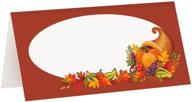 🍁 charming fall harvest thanksgiving place cards, pack of 16 for elegant table settings logo