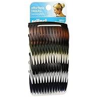 💇 scunci effortless beauty side hair combs 12 each (pack of 2): stylish and practical hair accessories for easy everyday styling logo