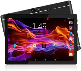 img 4 attached to 📱 10.1 Inch Tablet Phablet, Android 9.0 with Dual Sim Card Slots, 3G Connectivity, 1280x800 HD IPS Display, 32GB Storage, Quad Core Processor, Bluetooth, GPS, FM, WiFi (Black)