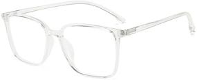 img 3 attached to 👓 Dollger Blue Light Blocking Glasses: Stylish Square Nerd Eyeglasses for Women and Men - Lightweight Computer Glasses