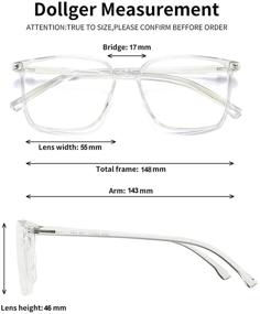 img 2 attached to 👓 Dollger Blue Light Blocking Glasses: Stylish Square Nerd Eyeglasses for Women and Men - Lightweight Computer Glasses