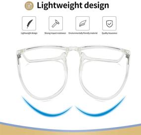 img 1 attached to 👓 Dollger Blue Light Blocking Glasses: Stylish Square Nerd Eyeglasses for Women and Men - Lightweight Computer Glasses