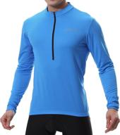 🚴 spotti men's long sleeve cycling jersey with 3 rear pockets - moisture wicking, breathable, quick dry biking shirt logo