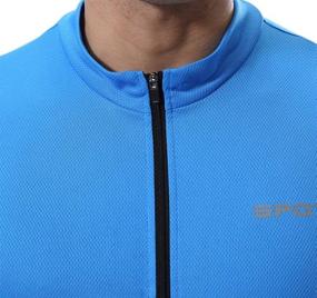 img 2 attached to 🚴 Spotti Men's Long Sleeve Cycling Jersey with 3 Rear Pockets - Moisture Wicking, Breathable, Quick Dry Biking Shirt