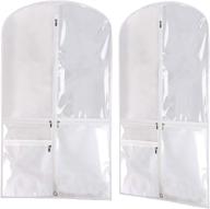 👗 kimbora dance costume garment bag with 3 clear zipper pockets for suits and dresses cover, perfect for travel, competitions, set of 2 логотип