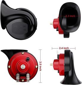 img 2 attached to 🚂 2PCS 300db Super Loud Electric Train Horn for Trucks, Ideal Car Motorcycle and Boat Horn for Enhanced Driving Safety, 12V Waterproof Horn with Distinctive Bababa Tones to Attract Attention