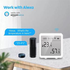 img 3 attached to 🌡️ Smart WiFi Temperature and Humidity Sensor: Indoor Hygrometer Thermometer with LCD Display, Alexa and Google Assistant Compatible