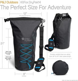 img 1 attached to 🎒 P&amp;J Trading DryPak14: Ultimate Waterproof Dry Bag for Outdoor Adventures - Camping, Beach, Hiking, Lakes, Backpacking, River Rafting, Paddle Boarding, Fishing, Diving. Black with Blue Accents