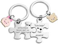 🐻 winnie the pooh gift keychains - pooh bear & piglet friendship keychain for bffs logo