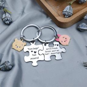 img 2 attached to 🐻 Winnie The Pooh Gift Keychains - Pooh Bear & Piglet Friendship Keychain for BFFs