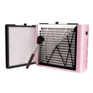 brantmaker pink nail dust collector with brush and 💅 2 reusable filters, 60w vacuum dust fan for acrylic nails logo