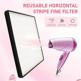 img 1 attached to BRANTMAKER Pink Nail Dust Collector with Brush and 💅 2 Reusable Filters, 60W Vacuum Dust Fan for Acrylic Nails