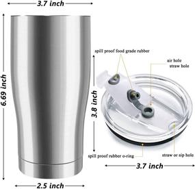 img 1 attached to 🥤 XccMe Stainless Tumbler: Superior Insulation for Hot and Cold Beverages