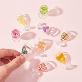 img 2 attached to 🍾 (Set of 40/50/200) Mini Glass or Resin Bottle Charms Pendants with Resin Inside, featuring Imitation Pearl Milk Boba Fruit Juice Cup, Straw Bubble Tea Jar - Ideal for Christmas Jewelry Making Crafts and DIY Designs