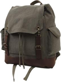 img 1 attached to 🎒 Olive Rothco Expedition Rucksack - Vintage Style Backpacks