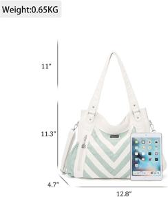 img 3 attached to 👜 Angel Barcelo Women's White Handbags: Perfect Shoulder Handbags, Wallets & Hobo Bags