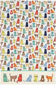 img 4 attached to 🐱 Multipatterned Catwalk Cotton Tea Towel by Ulster Weavers