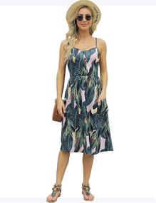 img 3 attached to Womens Casual Summer Sleeveless Floral Women's Clothing for Dresses