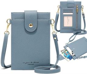 img 4 attached to Small Womens Crossbody Cellphone Bag: Shoulder Purse with Card Holder Wallet Pouch