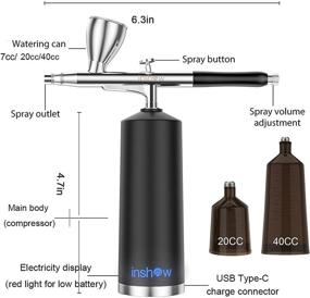 img 3 attached to INSHOW Улучшенный портативный компрессор для аэрографии с аккумулятором