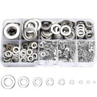 🔩 800 pieces 304 stainless steel flat washers for screws bolts, fender washers assortment set, assorted hardware lock metal washers kit - 9 sizes (m2 m2.5 m3 m4 m5 m6 m8 m10 m12) - ideal for home, factories, and more! ylyl logo