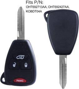 img 2 attached to 🔑 2-Pack Compatible Key Fobs for 2008-2013 Dodge Avenger/2011-2013 Chrysler 200/2005-2007 Dodge Magnum/Charger/Chrysler 300/Grand Cherokee FCC:OHT692427AA KOBDT04A