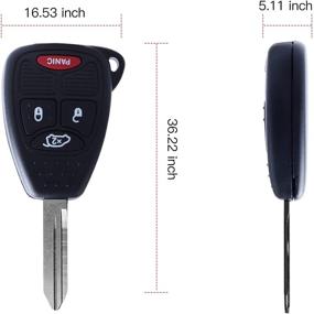 img 1 attached to 🔑 2-Pack Compatible Key Fobs for 2008-2013 Dodge Avenger/2011-2013 Chrysler 200/2005-2007 Dodge Magnum/Charger/Chrysler 300/Grand Cherokee FCC:OHT692427AA KOBDT04A