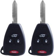 🔑 2-pack compatible key fobs for 2008-2013 dodge avenger/2011-2013 chrysler 200/2005-2007 dodge magnum/charger/chrysler 300/grand cherokee fcc:oht692427aa kobdt04a logo